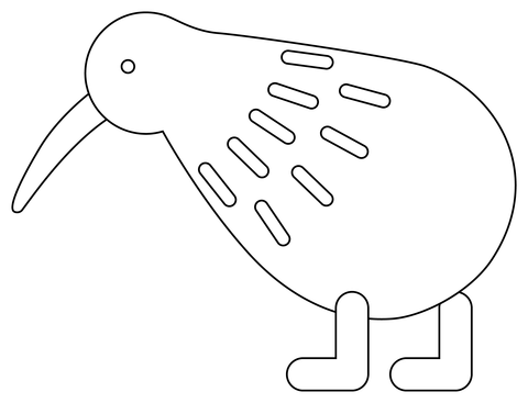 Kiw Bird Coloring Page